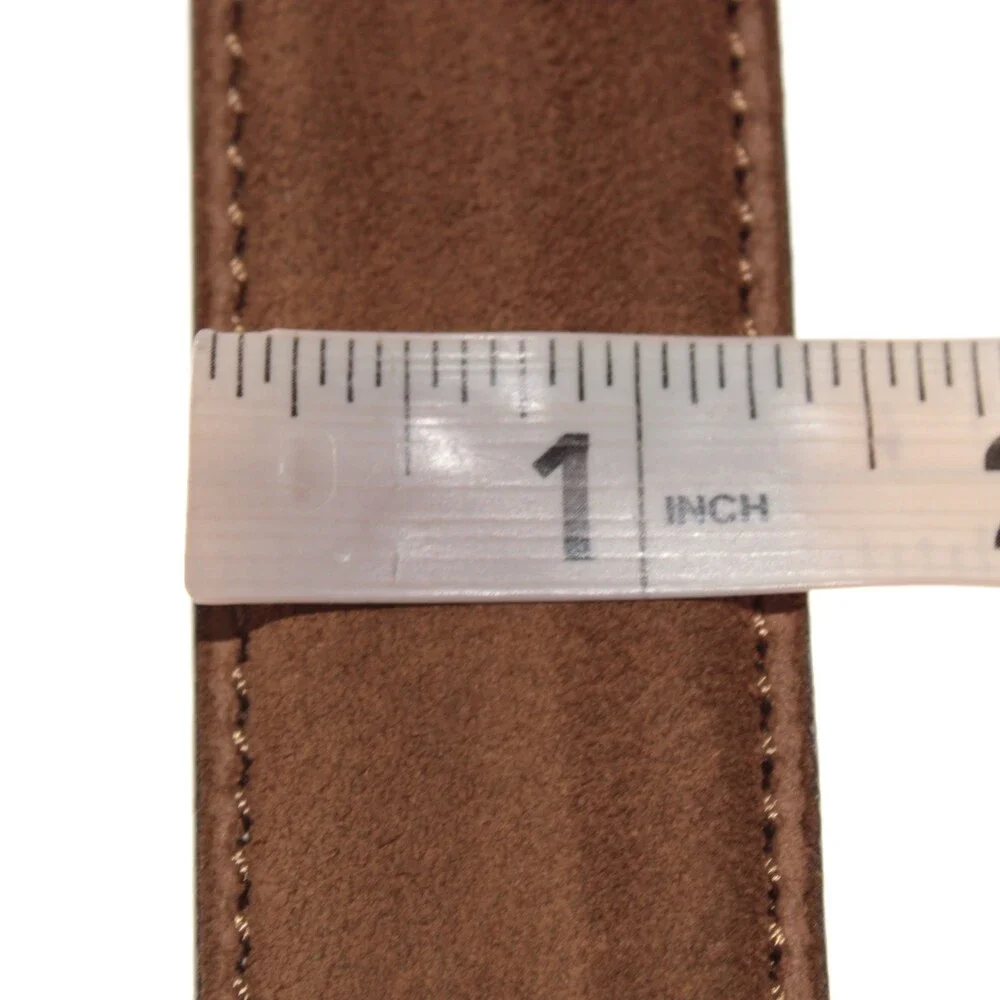 Di Bianco NWT Cut to Size Dress Belt In Solid Brown Suede Leather One Size
